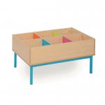6 Bay Kinderbox With Legs - Blue