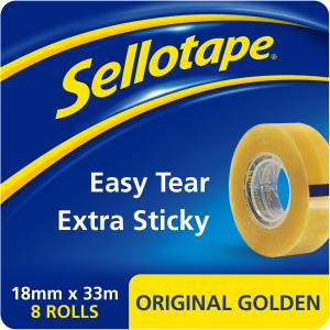 Photos - Tape Original Sellotape  18mm X 33m Pack 8 