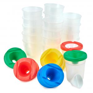 Non Spill Water Pots With Lids  PK30