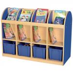 Double-Sided Book Storage Unit Blue