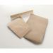 The image shows a brown paper roll, measuring 5m in length and weighing 120gsm. This roll is used for school stationery purposes, such as wrapping papers or creating artwork.