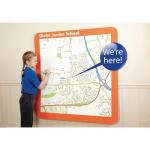 Personalised Map Whiteboard 1 x 1m