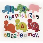 Paper Elephants with Letters and Numbers