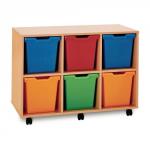 6 Jumbo Tray Unit Beech Unit Assorted Trays Included