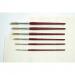 This photo features a set of six round school stationery brushes, perfect for any art project. Each brush has a unique size and shape to suit various needs, providing a versatile and helpful addition to any art supply collection. The vibrant colors and sturdy handles make these brushes not only functional but also aesthetically pleasing.