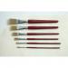 This photograph captures a set of 6 assorted flat brushes, perfect for school stationery. Each brush has a unique design and vibrant color, making them an eye-catching addition to any collection. The bristles are soft and durable, promising smooth strokes for all your drawing and painting needs.