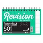 The photo features a set of school stationery, including a twinwire notebook with 50 pages and a white card cover. The notebook is neatly organized and ready for use.