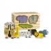 This photograph features a colorful and fun school stationery animal rescue shape-sorting truck. The truck is filled with various school supplies and has cute animal designs on its sides. Children will enjoy playing and learning with this educational toy.