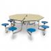 Octagonal Mob Folding Table H735mm Maple