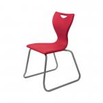 En40 Skid Base Chair Gry Frm Lime