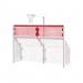 Primary Full Goal Nball Wht Frame Red