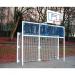 Full Goal Bball Rebndwall Wht Frame Red