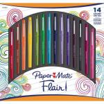 Paper Mate Flair Ballpoint Pen Assorted Pack of 14
