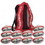 G-tr4000 Rugby Ball Sz3 Wht-red P12 Bag