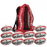 G-tr4000 Rugby Ball Sz4 Wht-red P12 Bag