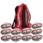 G-tr4000 Rugby Ball Sz5 Wht-red P12 Bag