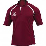 Gilbert Plain Rugby Shirt 24in Maroon