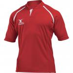 Gilbert Plain Rugby Shirt Mens 34in Red