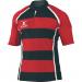Gilbert Hooped Rugby Shirt 24in Red Blk