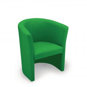 Image of Club Tub Chair Faux Leather Green