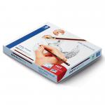 In the photograph, School Stationery Staedtler Tradition Sketching Classpack appears to be a set of various art supplies neatly packaged in a large box. The box includes pencils, erasers, and sharpeners of different sizes and colors, as well as a wide range of high-quality sketching paper. The label on the box states Staedtler Tradition, suggesting a traditional and reliable brand. A close-up view shows the smooth and precise tips of the pencils, ready to be used for sketching and drawing.
