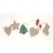 This photograph shows a beautiful set of school-themed Christmas ornaments. The pack includes 6 ornaments in the shape of stationery items like pencils, crayons, and rulers. Each ornament is intricately designed and features festive colors and details. The perfect addition to any holiday tree or decoration display.