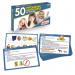 This photo features a set of 50 Phoenemic Awareness Cards for school. The cards are neatly organized on a desk, each featuring a different letter or sound with colorful illustrations. The cards are perfect for helping students learn the basics of reading and writing.