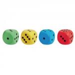Foam Dice Pack 4 Assorted colours