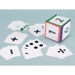 PVC Dice with Pockets and Number Cards Set