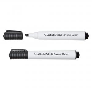 Classmates Drywipe Chisel Markersblack