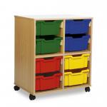 Stackable 8 Deep Tray Unit Yellow
