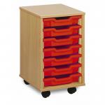 6 Shallow Tray Unit Red