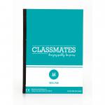 The picture shows a pack of 5 sidebound refill pads, featuring sturdy and colorful covers with the words Classmates and School Stationery printed on them. The pads are neatly stacked and ready for use in a classroom setting.