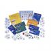 The image features a set of vibrant and colorful playing cards that make up the School Stationery Active Lit Kit. Each card showcases different elements of education, such as books, pencils, and rulers, while maintaining a playful and lively aesthetic. The deck one design is eye-catching and sure to add a touch of fun to any game night.