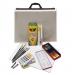 This picture features a colorful and organized set of school stationery, including pencils, markers, scissors, glue, and more. Perfect for any young artist starting a creative project.