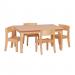 Table 53cm 4 Chairs 31cm