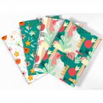A4 Floral Notebook 160pg Pk4 Assorted