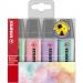 This picture features a set of 4 pastel wallets, specifically designed for school stationery organization. Each wallet has multiple compartments and pockets, perfect for storing pencils, erasers, and other small items. The wallets also have a durable and stylish design, making them a must-have for any student or teacher.