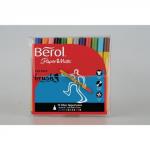 Berol Colour Brush 1.5mm Fibre Brush Pen Assorted, Pack of 12