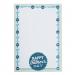 This picture features a pack of 50 A4 size Fathers Day cards made from 160gsm paper. The cards are adorned with cute and colorful cartoon images and patterns, perfect for the special day celebrations. The stationery also includes various pens, pencils, and rulers scattered around the cards.