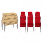 Cm 15 Fw Bch Tables 30 Red Chairs 8-11yr