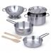 This photograph shows a set of 8 pots and pans designed specifically for school use. The set includes a variety of sizes and shapes, making it perfect for cooking and baking projects. Each piece is brightly colored and made of durable, high-quality materials.