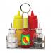 This photo shows a set of school stationery condiments, including pencils, erasers, and markers, neatly arranged in a cute and colorful container. The pencils are sharpened and the markers have caps on, ready to use for any creative project. A perfect addition to any students desk.