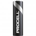 In the image, there is a variety of school stationery items such as pencils, pens, erasers, and rulers, as well as a pack of Duracell Procell AA batteries. The batteries are neatly packaged and have a white and gold design. The stationery items are organized and placed next to the batteries.