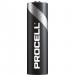 In the image, there is a variety of school stationery items such as pencils, pens, erasers, and rulers, as well as a pack of Duracell Procell AA batteries. The batteries are neatly packaged and have a white and gold design. The stationery items are organized and placed next to the batteries.