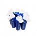 A clear, sharp photograph of School Stationery Centurion Hybrid Waterbottle Carrier shows a compact, blue carrier with a white mesh pocket on one side and a black zipper pocket on the other. The adjustable shoulder strap allows for easy carrying and the sturdy, lightweight design makes it the perfect accessory for school or work.