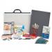 The school stationery advanced art pack contains a variety of high-quality supplies for creating beautiful artwork. It includes a set of colored pencils, markers, paint brushes, erasers, and a sketchbook, all neatly organized in a durable carrying case. The pack is perfect for students who want to take their art skills to the next level.