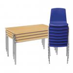 Cm 4cbbch Tables 8blue Chairs 6-8 Yr