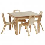 Square Table H46cm 4 Chairs H26cm