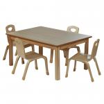 Rect Table H40cm 4 Chairs H21cm